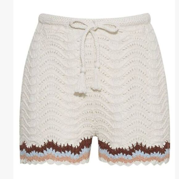 Cara Cara Sz XS Aicha Drawstring Crochet Shorts - Picture 8 of 8